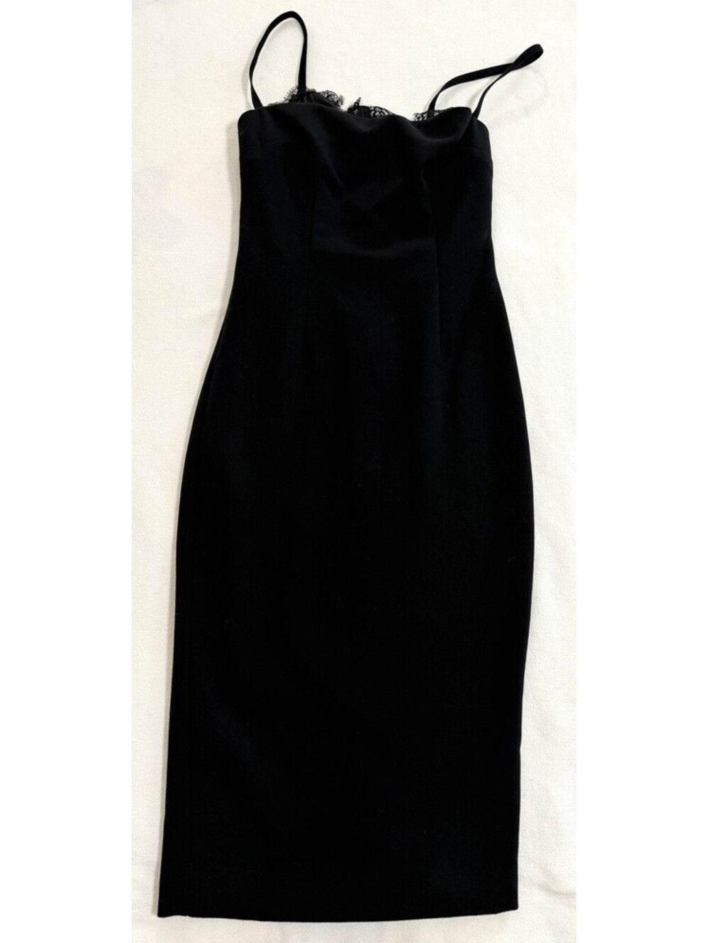 Marciano Black Bodycon Midi Dress Size 0 Built-in Underwire Bra Corset Cocktail